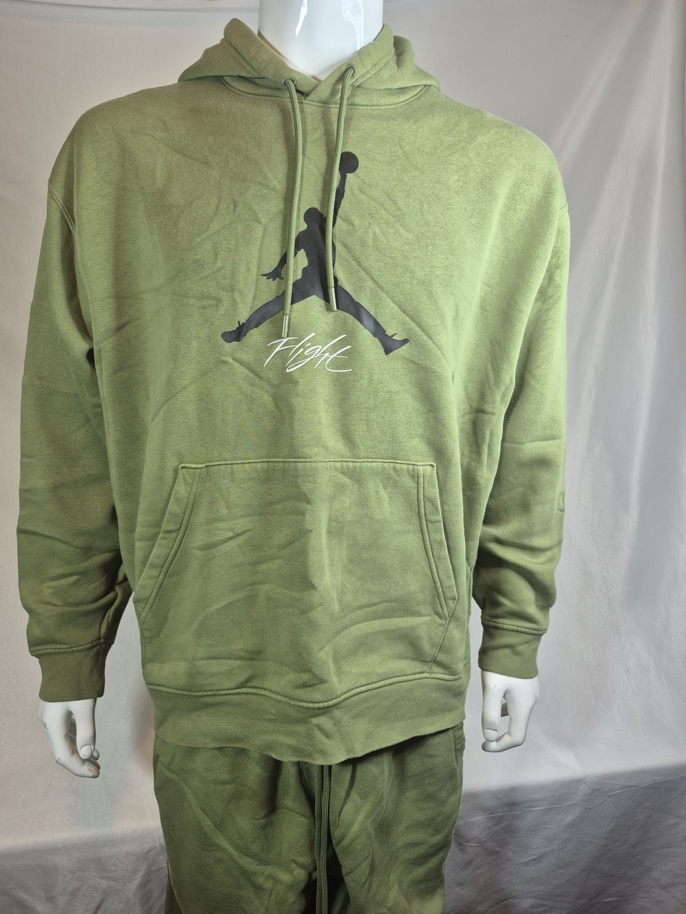 Jordan Flight Olive Green Hoodie & Joggers Set - Picture 6 of 7
